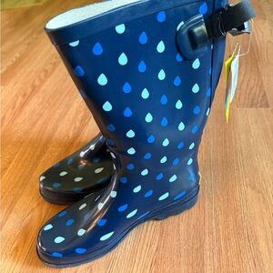 Western Chief Women’s Rain Boots – Raindrop Dot Print – Size 9 – NWT